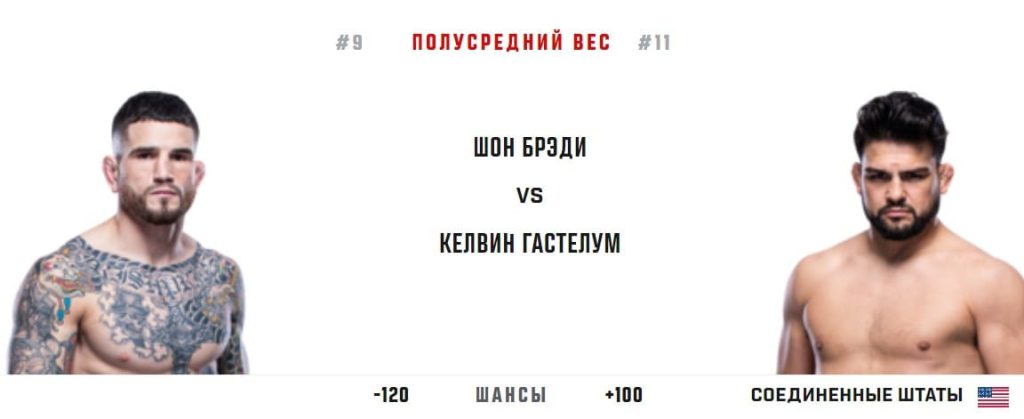 Шон Брэди – Келвин Гастелум прогноз на бой
