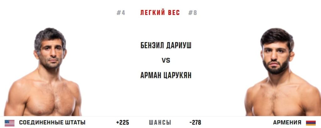 Бенил Дариуш — Арман Царукян прогноз на бой