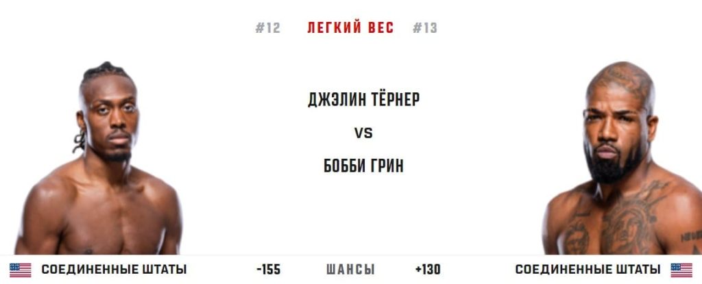 Бобби Грин – Джалин Тернер прогноз на бой