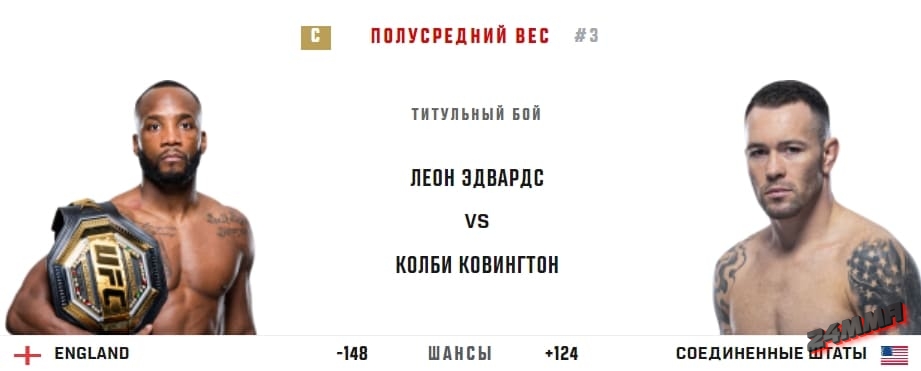Леон Эдвардс – Колби Ковингтон прогноз на бой