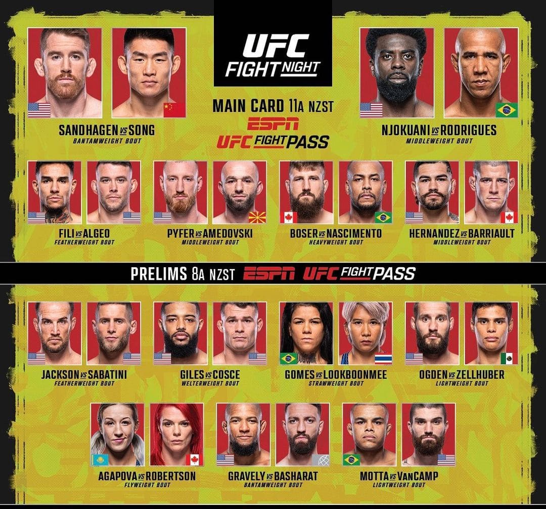 UFC Fight Night 210 кард и участники