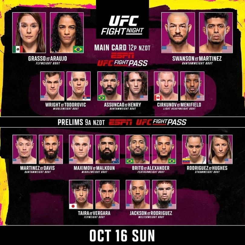 UFC Fight Night 212 кард